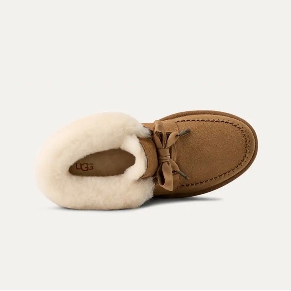 UGG Kallen Platform Boots Booties Tan Suede Soft & Cozy New in Box!! - Picture 4 of 12